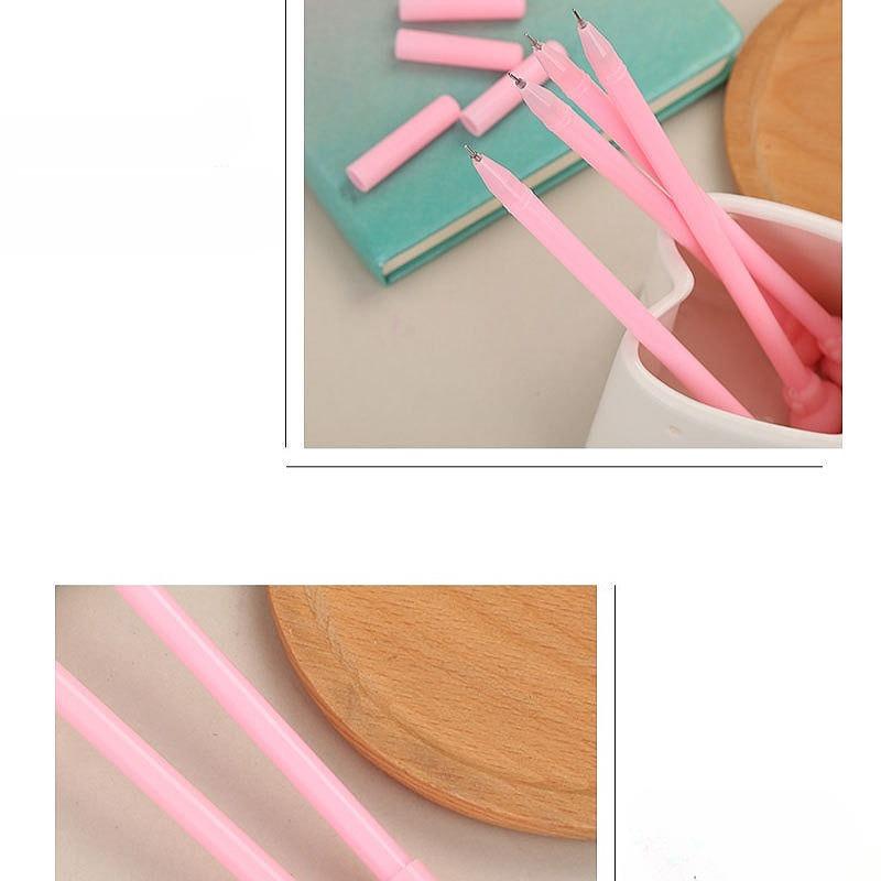 2Pcs Cute Piggy Creative Neutral Pen Cartoon Kawaii Pink Pig 0.5mm Pen Office Pink School Supplies Stationery