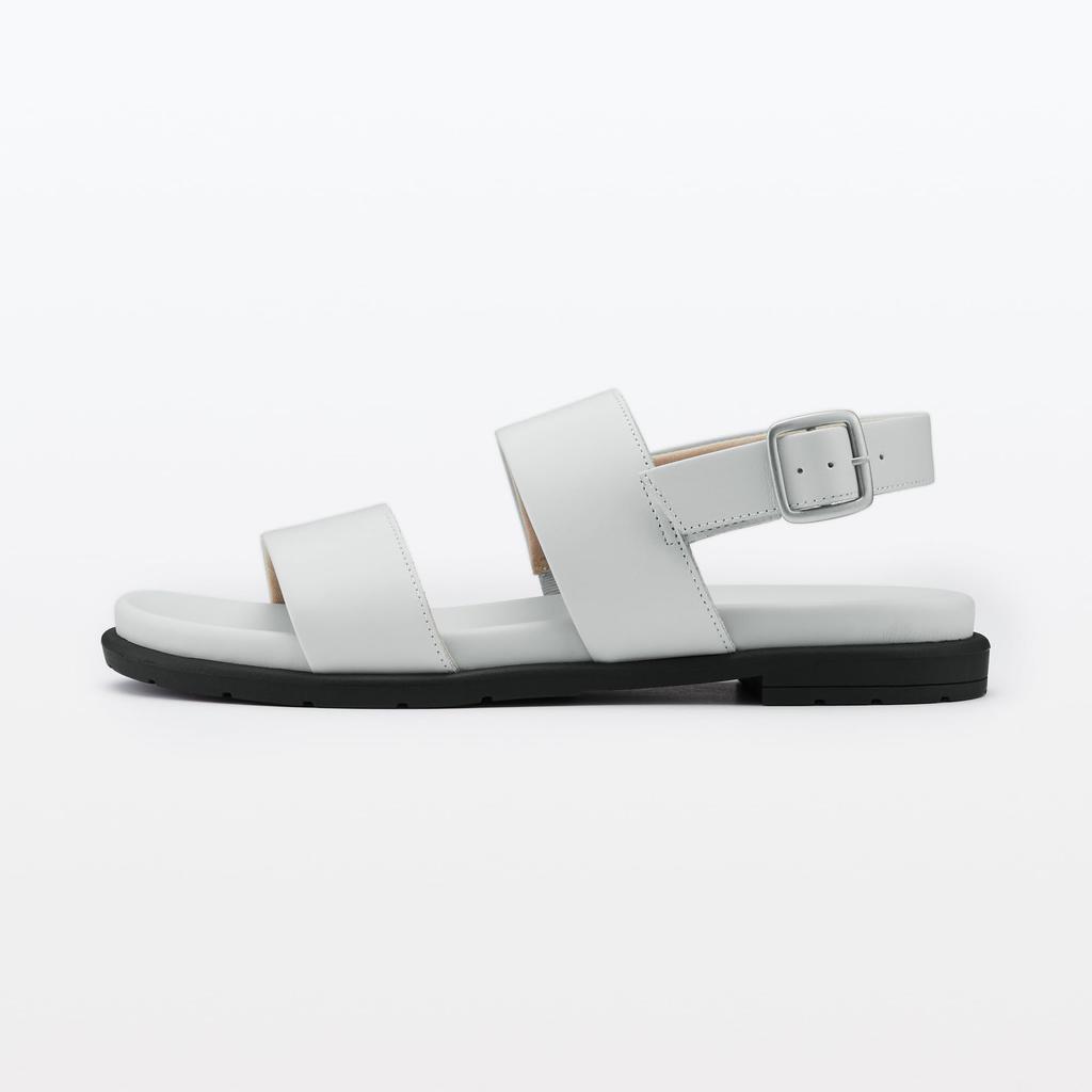 MUJI Women's Leather Sandals EKB16A4S Off-White, Size XS