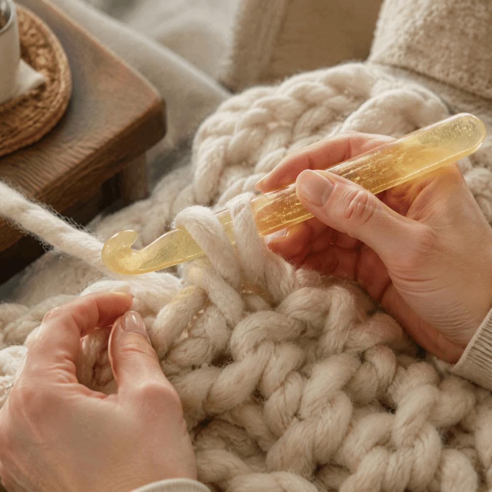5pcs Assorted Sizes Crochet Hook Set Thickened Handle Ergonomic Crochet Hooks For Blanket Knitting