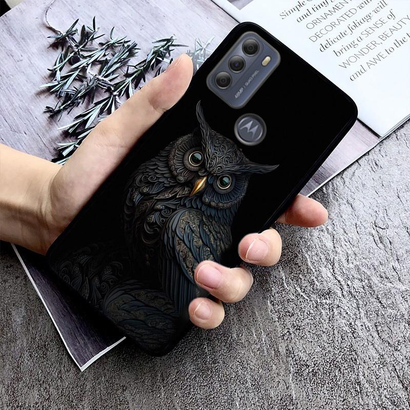 Phone Case For Moto G85 G55 G05 G14 G75 G31 G50 G10 G20 G30 G60 G13 G32 G84 G54 G53 G72 G24 Power Owls Animal