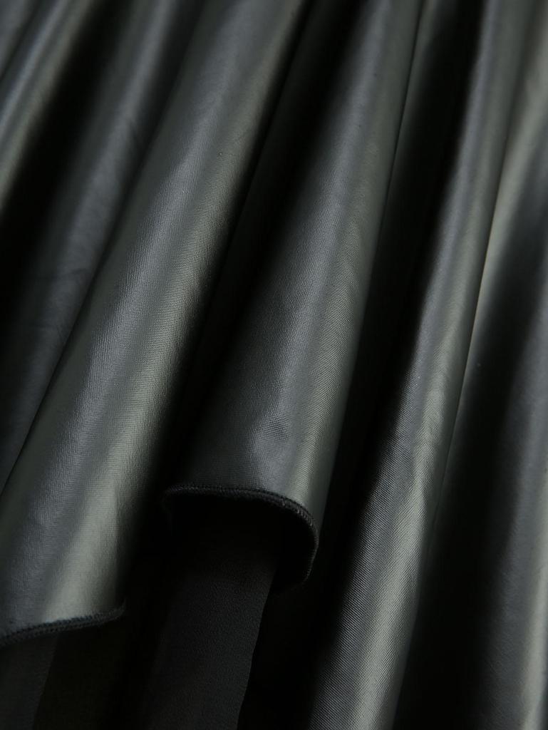 Rosegal Plus Size Flare Sleeves PU Panel Strappy Layered Handkerchief 2 In 1 Top