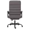 Office Chair with Massage Function Grey Artificial Leather
