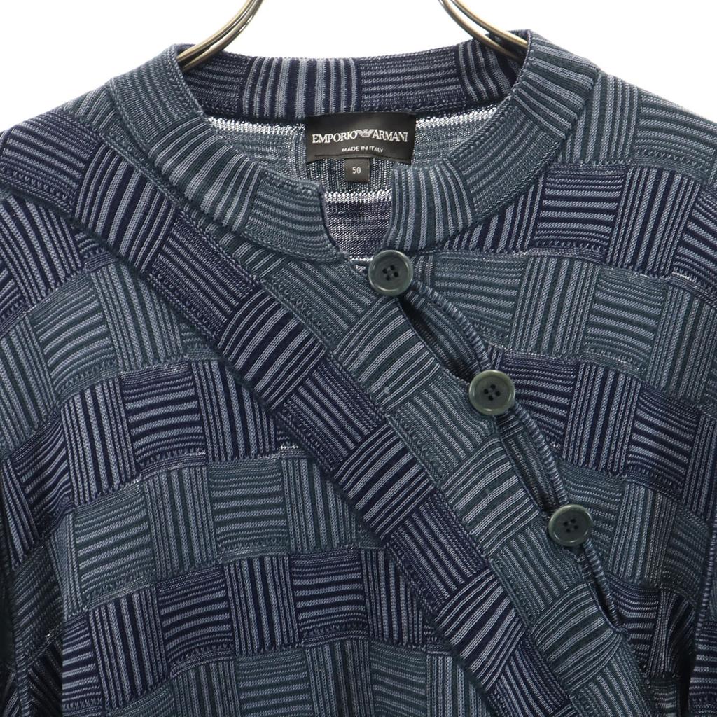 Emporio Armani Made In Italy Wool Blend Overall Handle Long Sleeve Sweater Men's Used