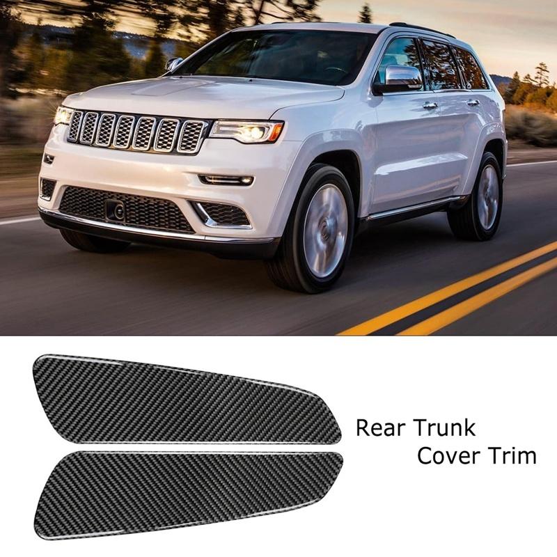 Für Jeep Grand Cherokee 2011-Carbon Faser Auto Hinten Stamm Abdeckung Trim Aufkleber Innen Stamm