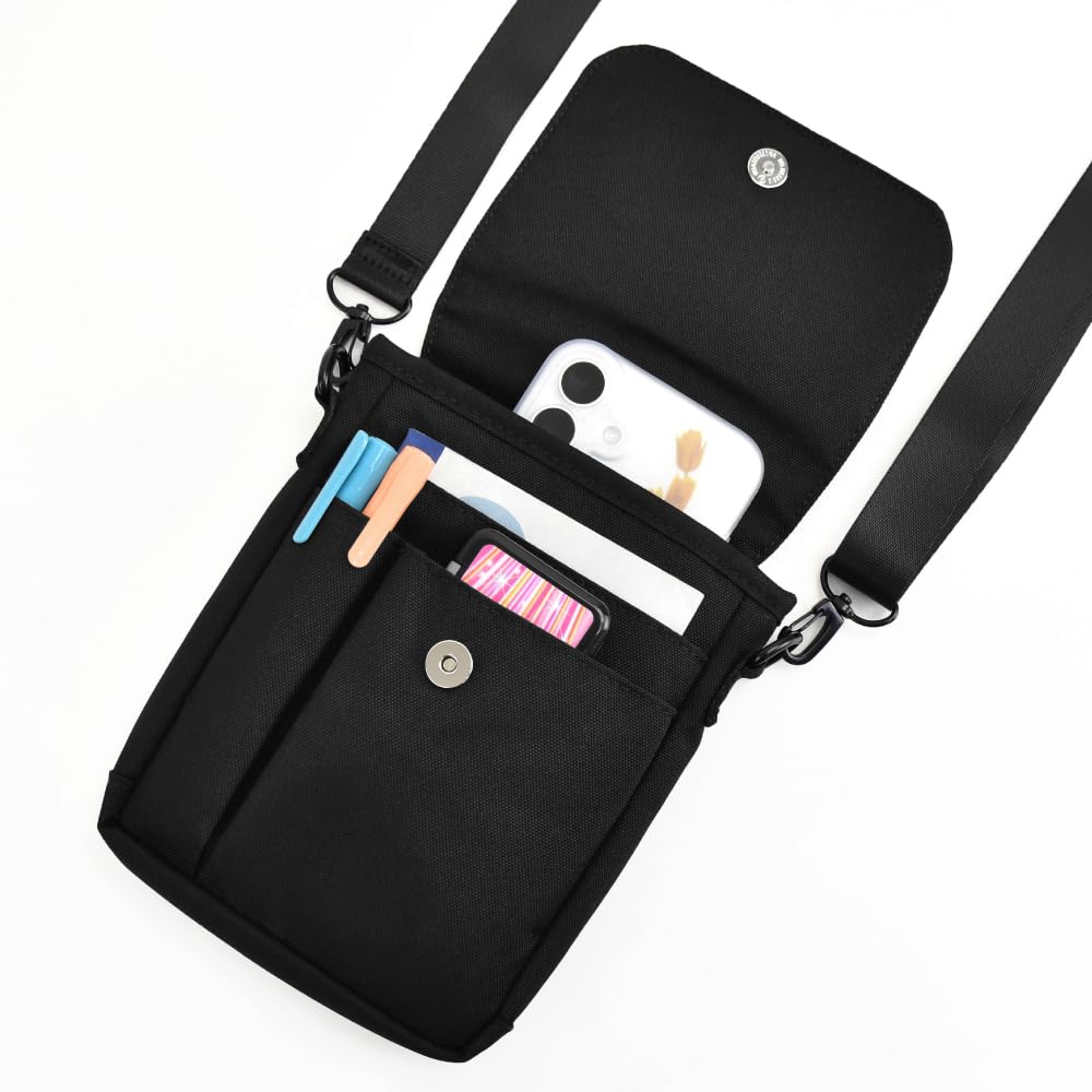 Snoopy Travel Passport Shoulder Bag, Black, SPZ-4088