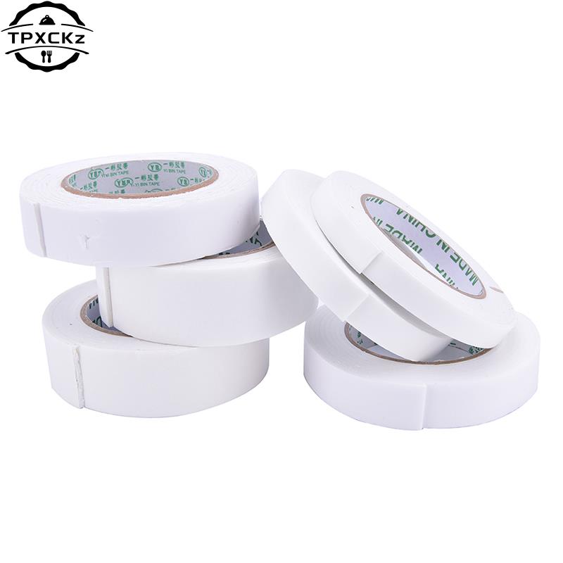 5M Foam Double Faced Adhesive Craft Padded Mounting White Strong Double Sided Sticky Tape Size 1.5/1.8//2.4/3.0/3.6/4.0cm Width