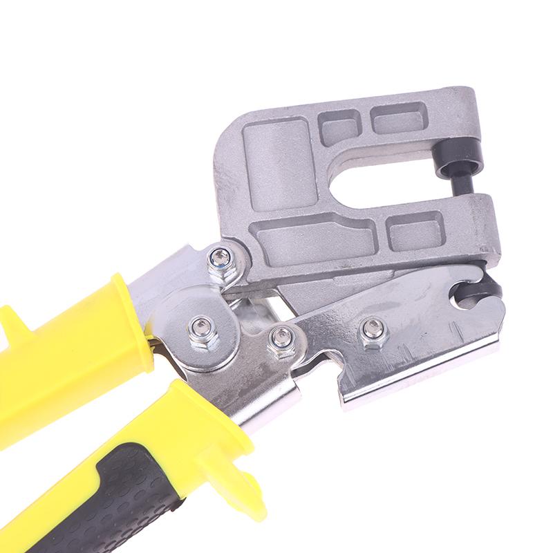 Steel Handle Stud Crimper Double Handed Ceiling Punching Pliers Plaster Drywall Tool For Fastening Metal Studs & Keels
