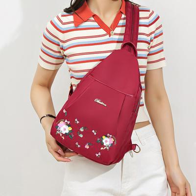 Waterproof Oxford Women Backpack Fashion Casual Embroidery Bag Designer Female Large Capacity Travel Handbag