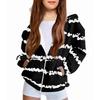 Children's Fashion Printed Long Sleeved Hooded Sweatshirt Girls' Hoodie Jacket