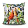 Bedroom Living Room Cushion Cover Oil Painting Bird Cushion Cover Chinese Style Car Sofa Home Decor Pillowcase