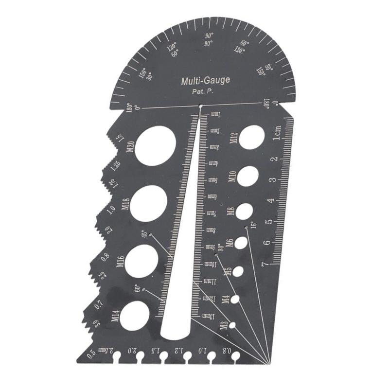 1Pack Metric and British Thread Screw Gauge Clear Scale Thread Gauge for Accurate Measurement in Stainless Steel