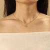 Copper Gold Plated Demon Eye Necklace Personalized Eyeball Neck Chain  Clothes Accessories
