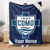 1pc Como1907 Blanket with Custom Name, Gift, for Men and Women, Soft Blanket, Good for Sofa Bed Couch Travel, Lightweight Flannel Blanket