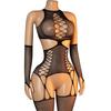 Erotic Bodystocking Underwear Half Sleeves Sexy Lingerie For Women Costumes Sleepwear Fishnet Nightwear See Through Bodysuit