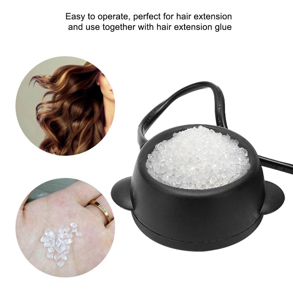 

Mini Hot Glue Pot for Melting Keratin Hot Fusion Hair Extension Tools Professional Hair Extension Tools Beauty Salon EU plug 1pcs