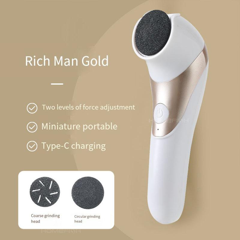 

Electric Foot File Callus Remover Rechargeable Heel Cracked Dead Skin Scrubber Professional Foot Grinder Pedicure Machine Tools белый