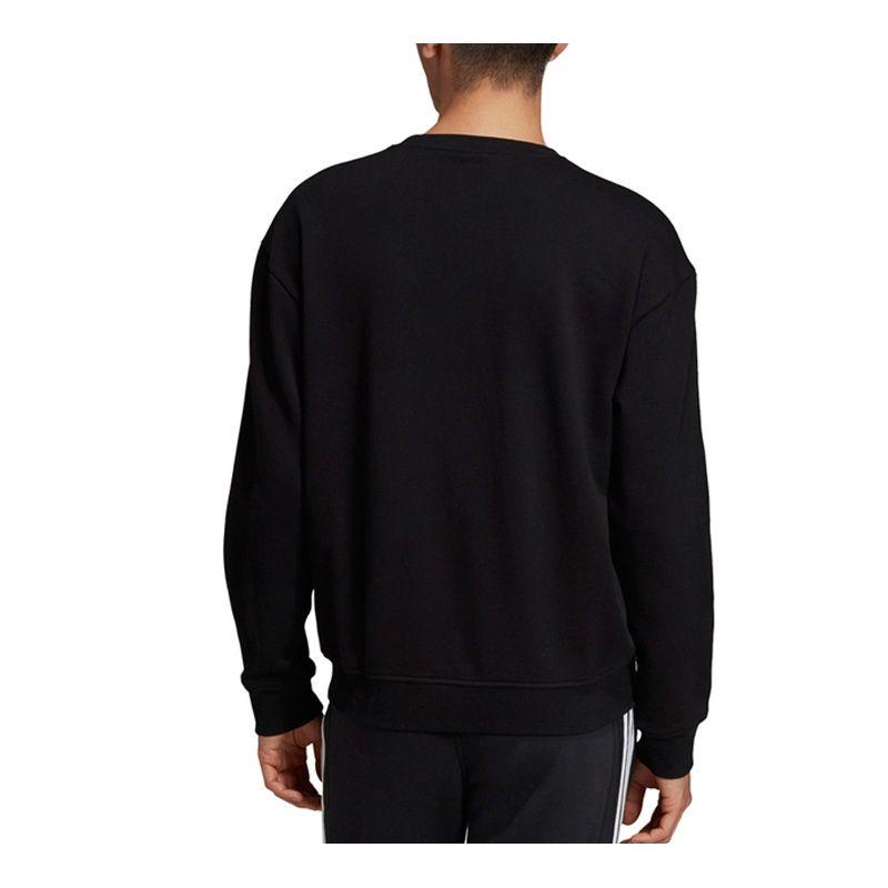 Adidas Originals Trefoil Cut-Out Logo Crew Neck Sweatshirt Men Sweatshirt Black DX4233