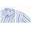 Men's High-Grade 4-Way Stretch Digital Print Striped Long Sleeve Shirt, Turn-down Collar Men Shirt Wholesale