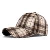 Unisex Autumn/Winter Classic Plaid Baseball Cap - Hard Top Duckbill Sun Hat