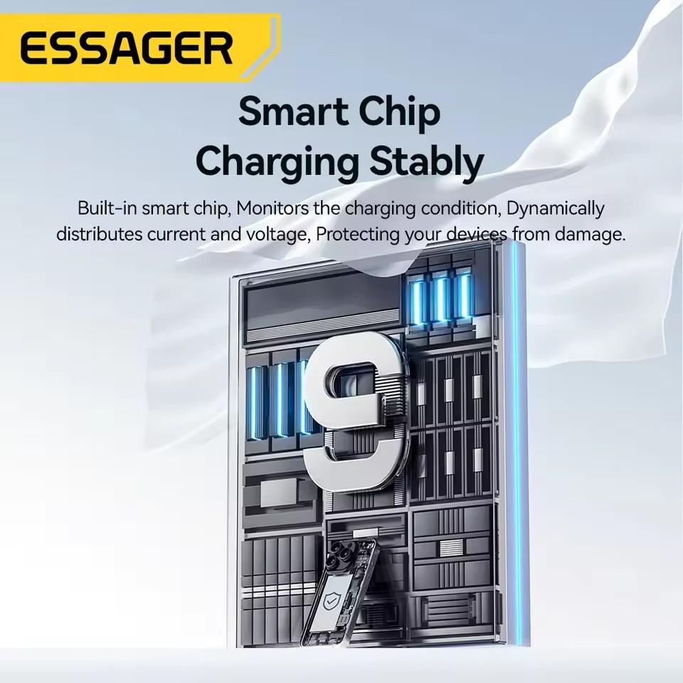 Essager 18W QC3.0 USB A Ladegerät USB Quick Charge 3.0 Schnell-Wandladegerät für Samsung S24 Huawei Xiaomi iPhone Handy-Ladegerät