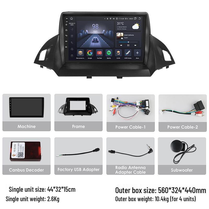 9-inch Android GPS Navigation Screen for 2013-2017 Ford Kuga Center Console
