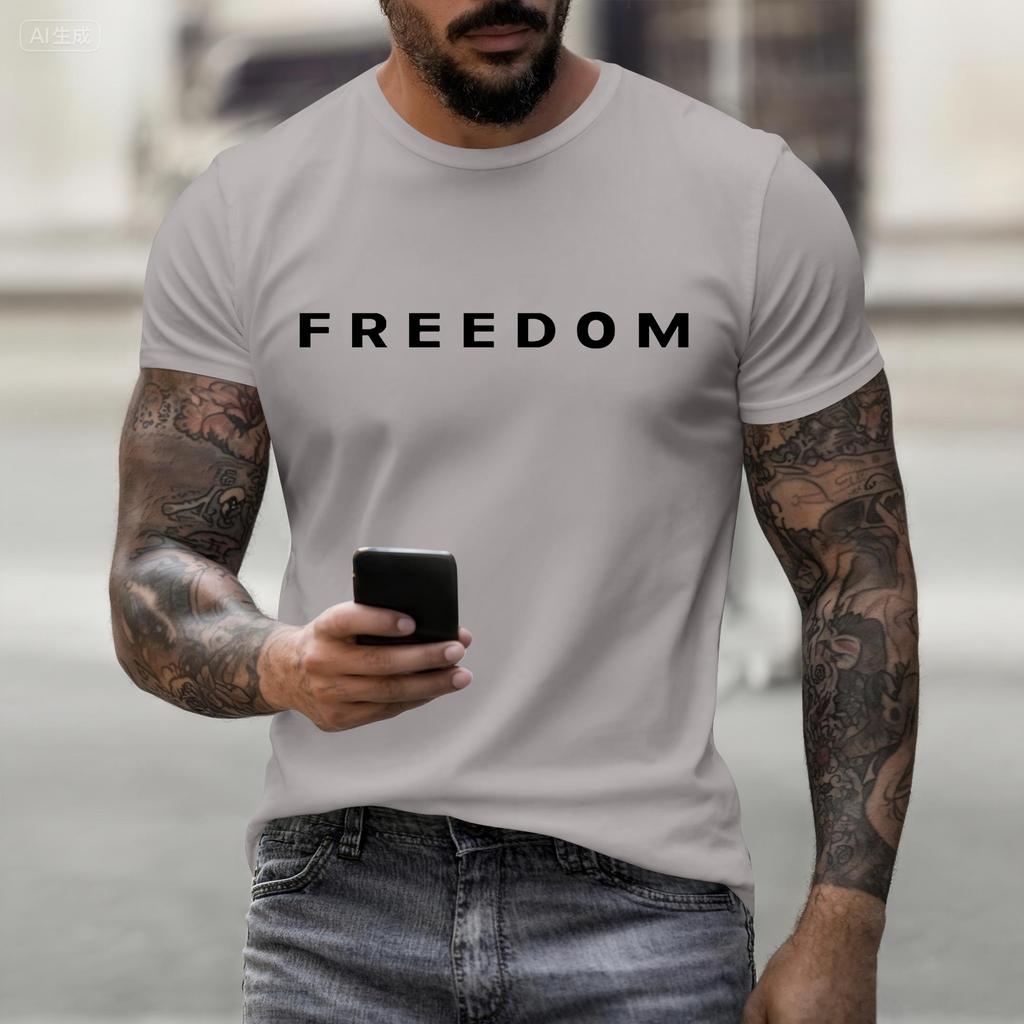 Fashion Round Neck Raglan Short Sleeve Workwear Printed Tops Ladies Summer Tops