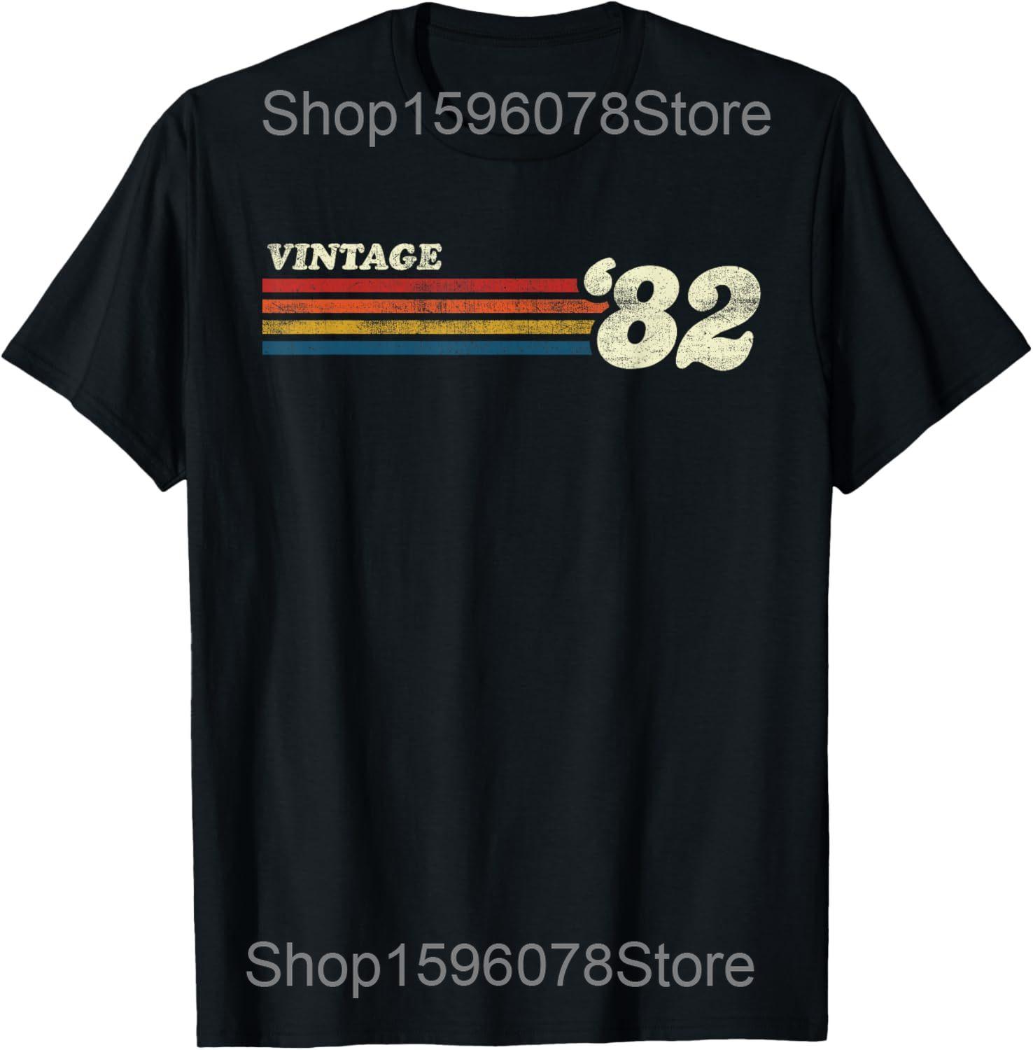 

1982 Birthday Vintage Retro 44th T Shirts Unisex Women Cotton Humor Streetwear Tee Shirt Short Sleeve Unisex Loose Clothing S