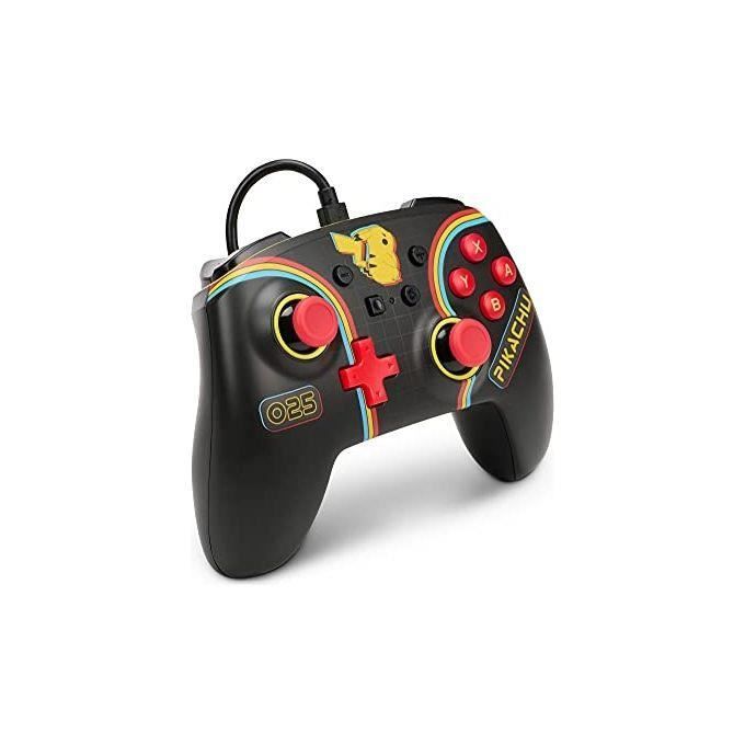 Manette Filaire Améliorée Powera pour Switch - Pokémon : Pikachu Arcade
