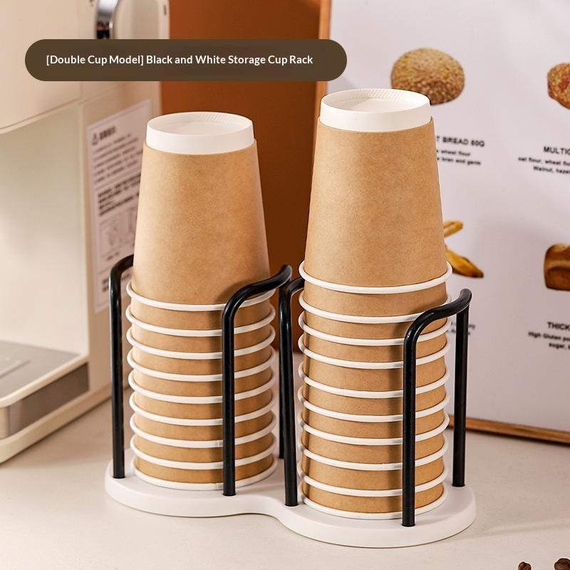 Disposable Cup Holder Multi-Function Coffee Cup Organizer Desktop Teacup Storage Rack Decor Stand For Home Countertop Use