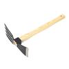 Hand Hoe Rake Tool Carbon Steel Wooden Handle Gardening Digger for Weeding Harvesting Digging Planti