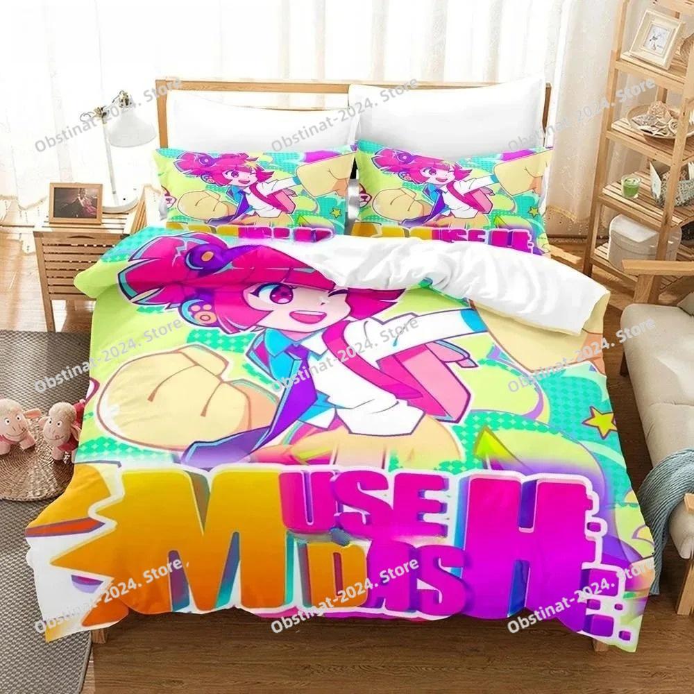 Anime Duvet Cover Pillowcase Music Game M-Muse Dash Bedding Set Adult Boy Girl bedroom decoration Single Double Large Size Gift