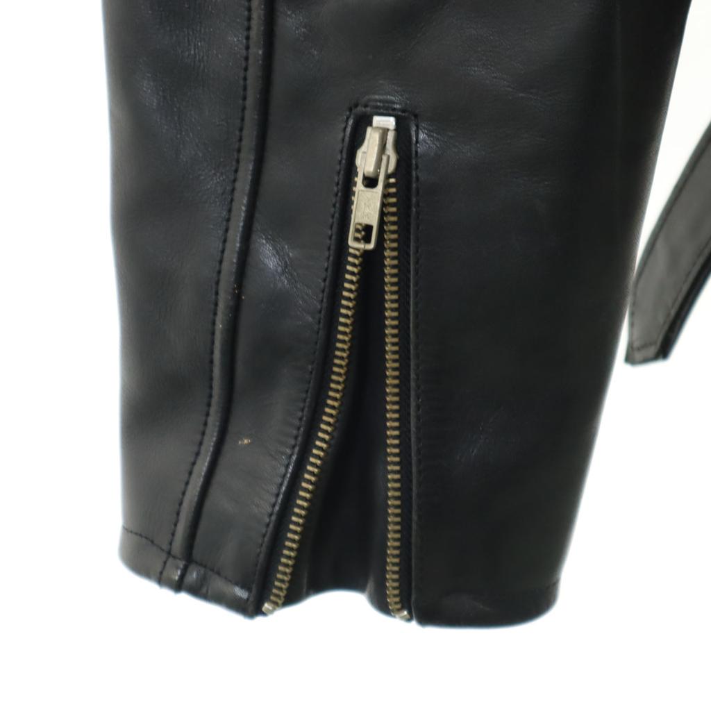 HARLEY DAVIDSON 90s Old leather Double riders jacket XXL black Big Size Men's Used