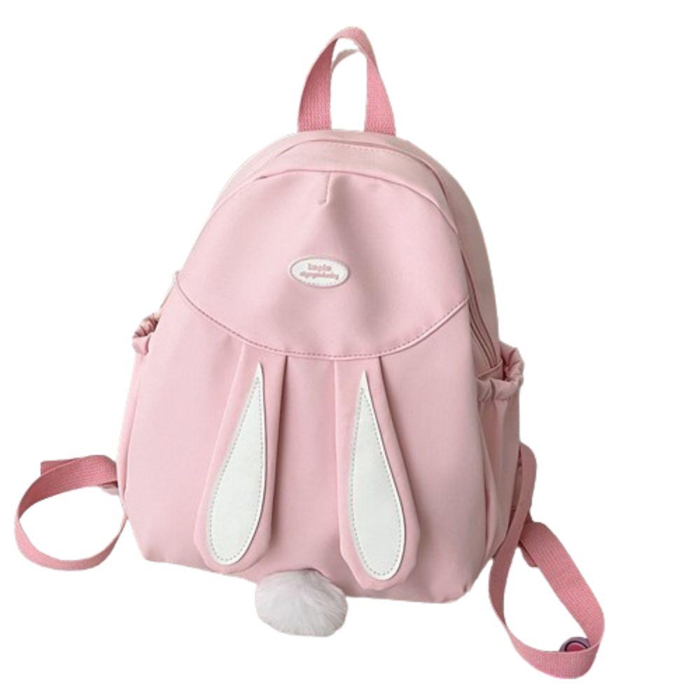 

Large Capacity Students Backpack Waterproof Mini Backpack Cute Shoulder Bag Girls pink-without pendant
