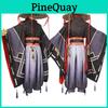 Authentic Genshin Impact Black Main Cosplay Suit Polyester Fabric Neutral Style Characters)