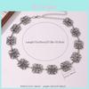 Gothic Cross Metal Waist Chain With Engraved Design For Street Fashion Women