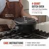 Japanese VICTORIA Dutch Oven Flaxseed Oil Seasoned Cast Iron with Lid [Genuine Product] (4QT)