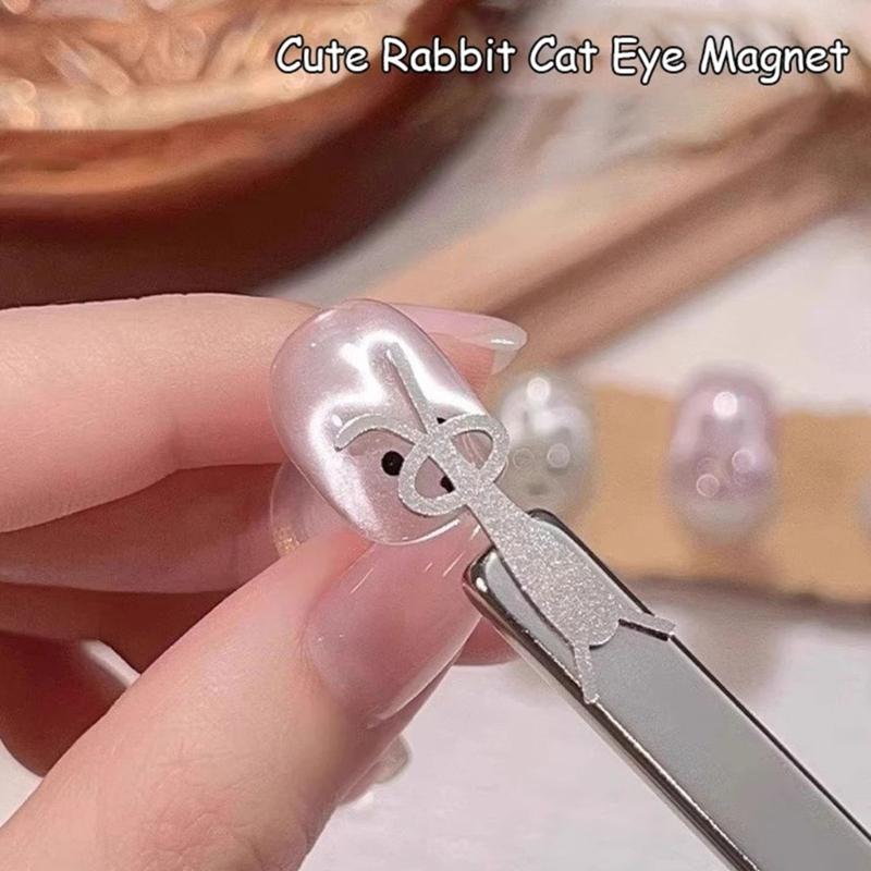 10Pcs Cats Eye Nail Magnet Tool Set for Cats Eye Gel Polish Powerful Double Head Magnetic Pen for French Cateye Effect