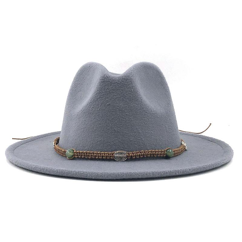 Cappelli Trilby Autunnali a Tesa Larga Moda Femminile Maschile Cappello a Cilindro Cappello Jazz Inverno Cappello Panama Fedora Vintage Uomo Cappello Mafia Feltro 56-60CM