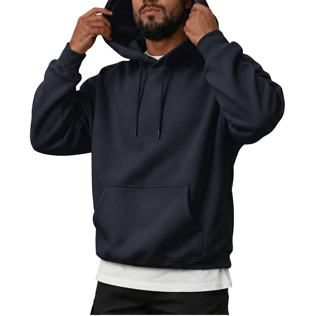 Felpa Invernale da Uomo con Scollo a Girocollo Pullover Casual per l'Uso Quotidiano
