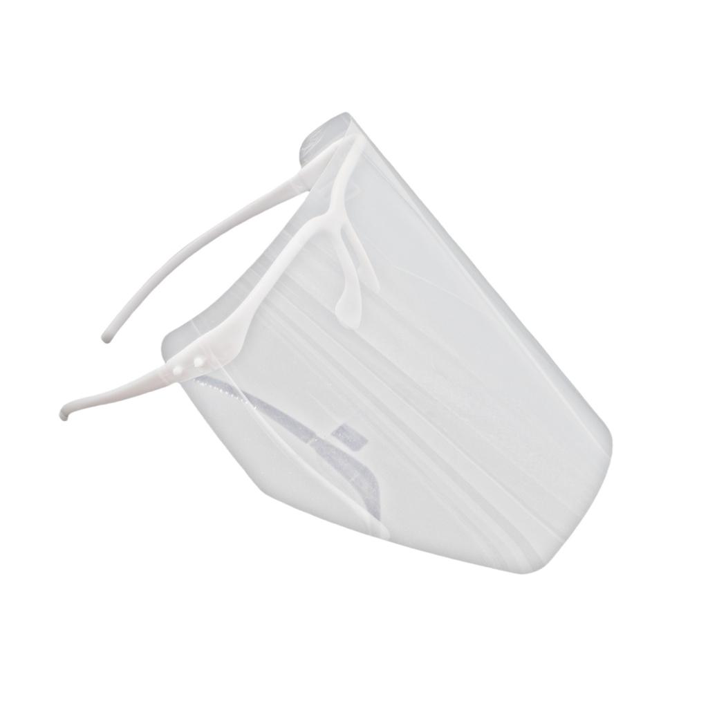 1Set Dental Face Shield Anti-Fog Visor Splashproof Full Coverage Lightweight Ppe With 10Pcs Films White/Blue