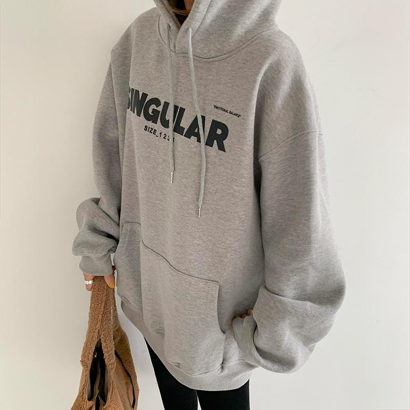 

Женские свободные свитера с длинным рукавом и V-образным вырезом, женские топы, однотонные толстовки XXL светло-серый