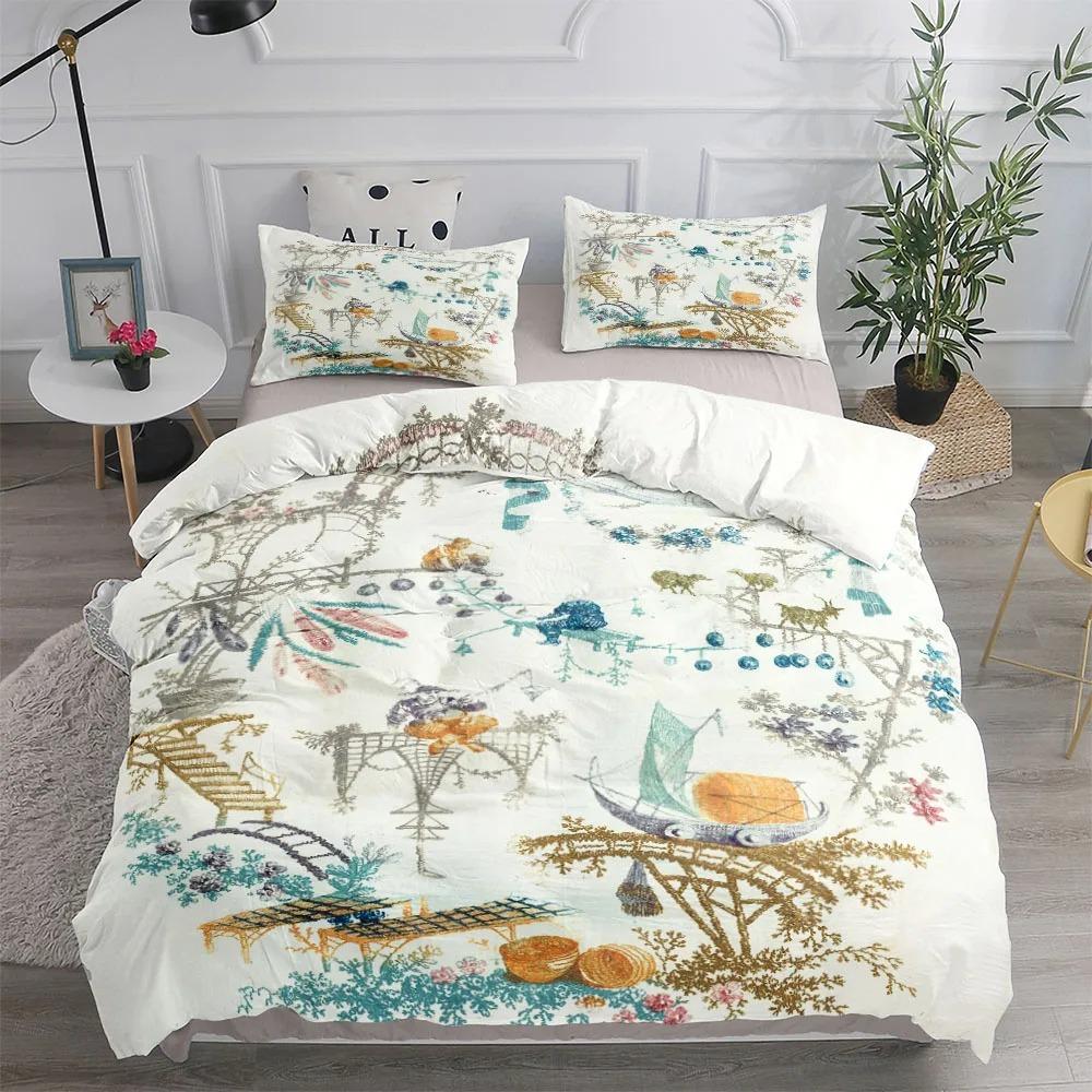 Floral And Birds Duvet Cover Collection King Queen Double Full Twin Single Size Duvet Cover Pillow Case With Bed Linen Collection