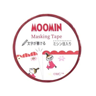 Gakken Staful Moomin Maskeleme Bandı, 30 mm Genişlik x 5 m Delikli, Kırmızı, M05404