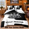 Newcastle United FC Pattern Bedding 3Pcs Set Custom Name, Bed Sheet And Pillowcases For Home Bedroom