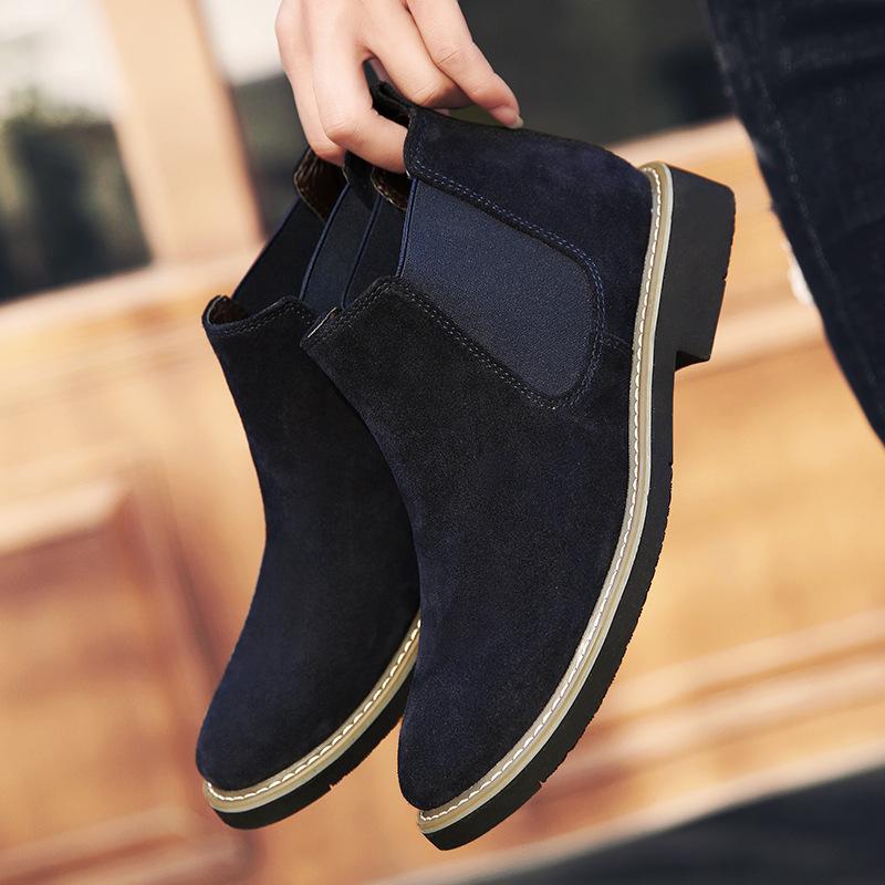 Bottes Chelsea en Cuir Tendance pour Homme Jeune: Baskets Montantes Respirantes en Daim pour un Usage Décontracté et Formel