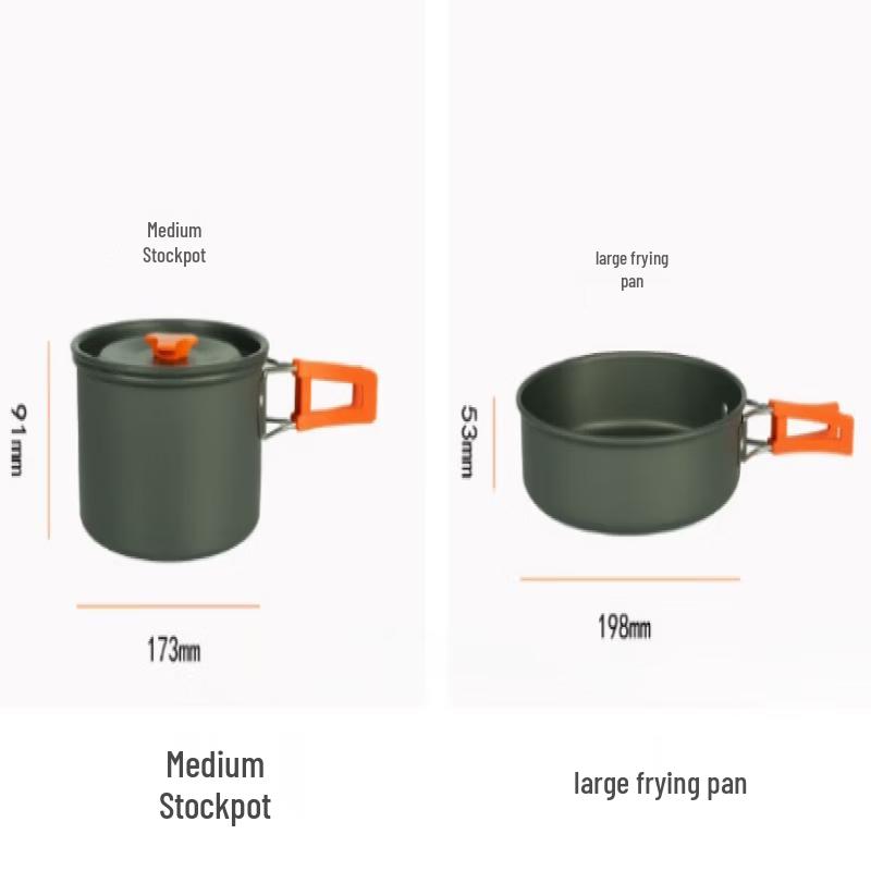 Outdoor Camping Cookware Set with Teapot