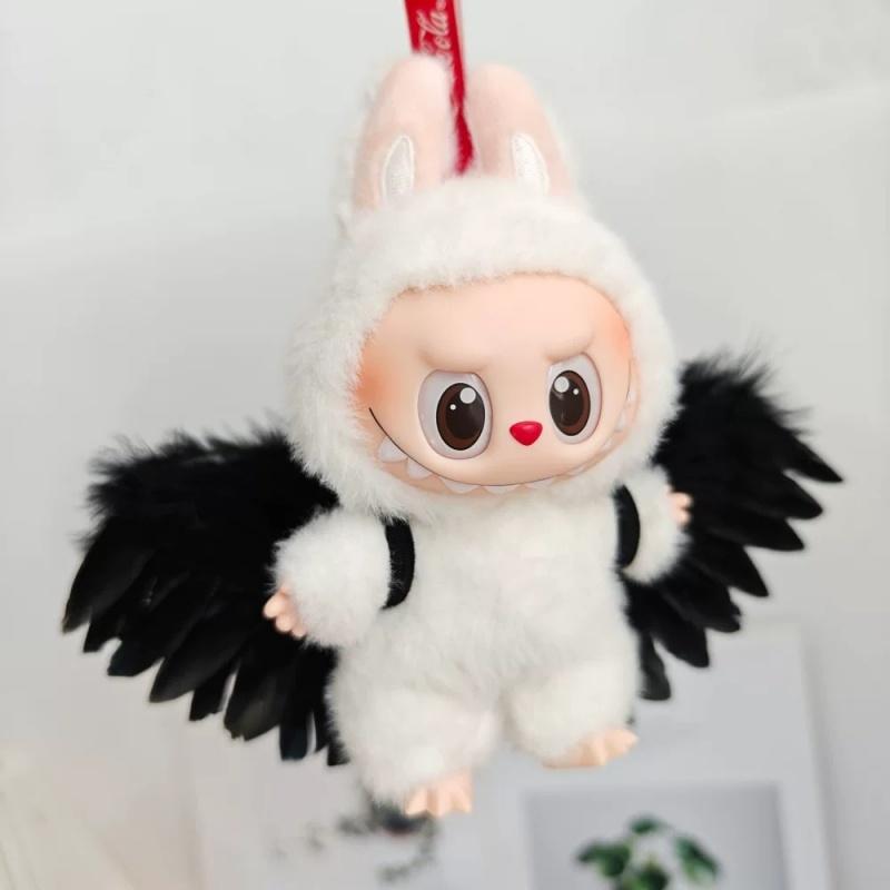 15-17cm For Labubu Baby Clothes Angel Wings Bubble Mart Role Playing Fashion Accessories  Car Pendant (No Dolls)