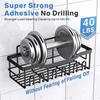Adhesive Shower Caddy, 5 Pack Rustproof Stainless Steel Bath Organizers With Large Capacity, No Drilling Shelves for Bathroom Storage & Home Decor