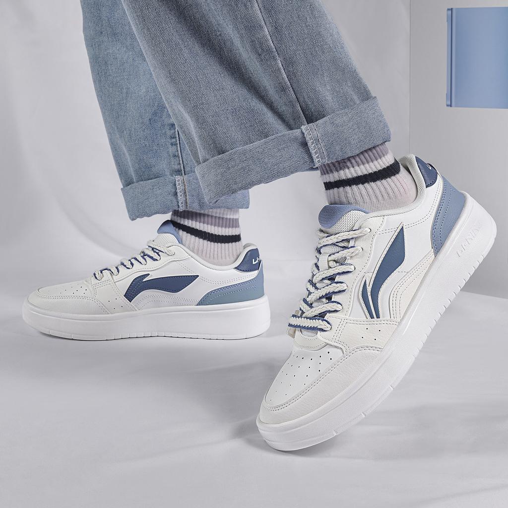 Li Ning Sycee Balance Lightweight Low Top Skateboard Shoes Men's White AGCT339-4