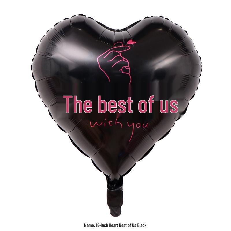 Qixi Valentine's Day Romantic Pink Heart & Star Balloons for Weddings & Birthdays